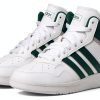 adidas Kids Basketball Shoes Mid Top White Green-0