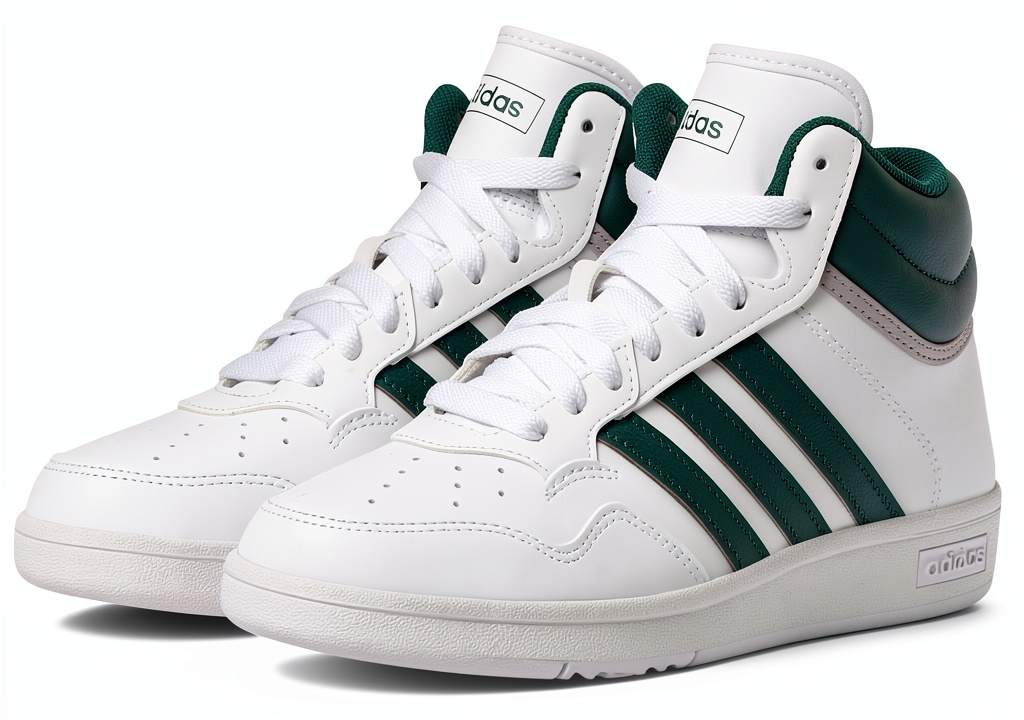 adidas Kids Hoops 4.0 basketball shoes on a gym floor