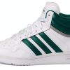 adidas Kids Basketball Shoes Mid Top White Green-3