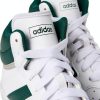 adidas Kids Basketball Shoes Mid Top White Green-5
