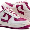 Nike Girls Basketball Shoes White Hot Fuchsia-2