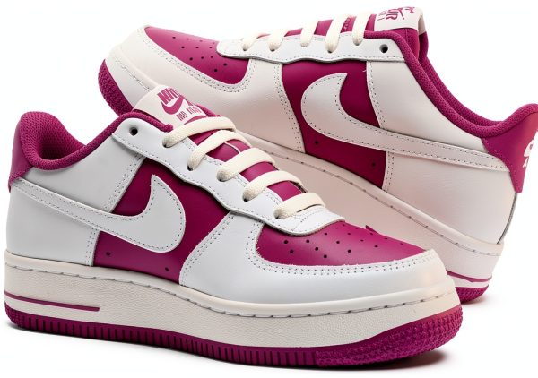 Nike Girls Basketball Shoes White Hot Fuchsia-2