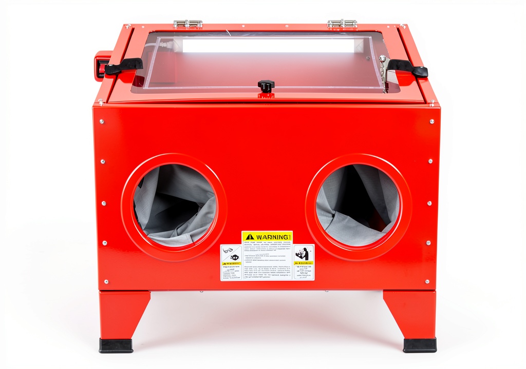 Parts-Diyer sandblasting cabinet in a workshop setting