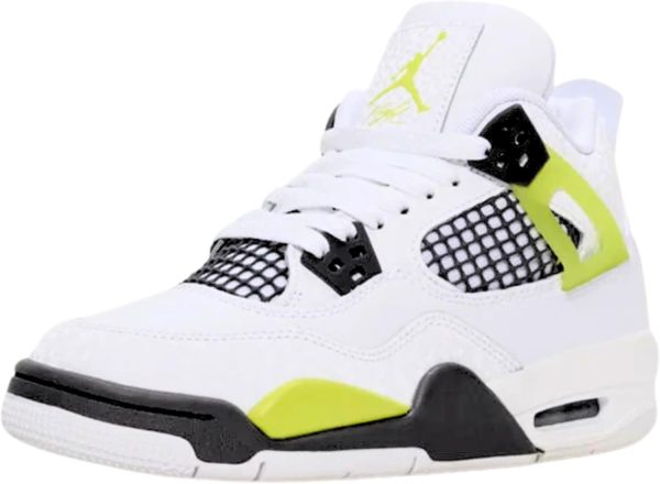 Nike Air Jordan 4 White Light Graphite Kids Basketball Shoes-2