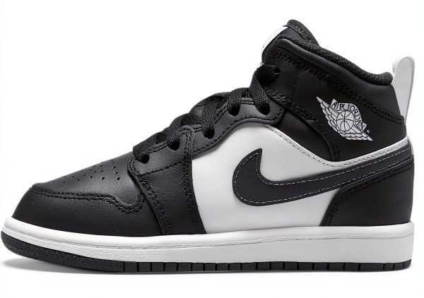 Jordan 1 Mid Off Noir Basketball Shoes for Kids-0