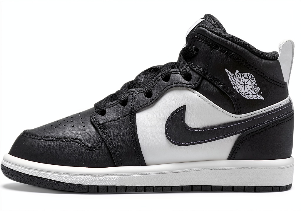 Jordan 1 Mid Off Noir basketball shoes for kids