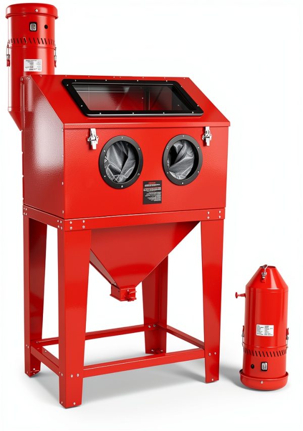 Oarlike Blast Cabinet Bench Top Sandblaster Red-8