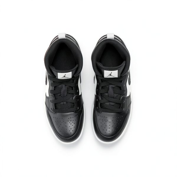 Jordan 1 Mid Off Noir Basketball Shoes for Kids-3
