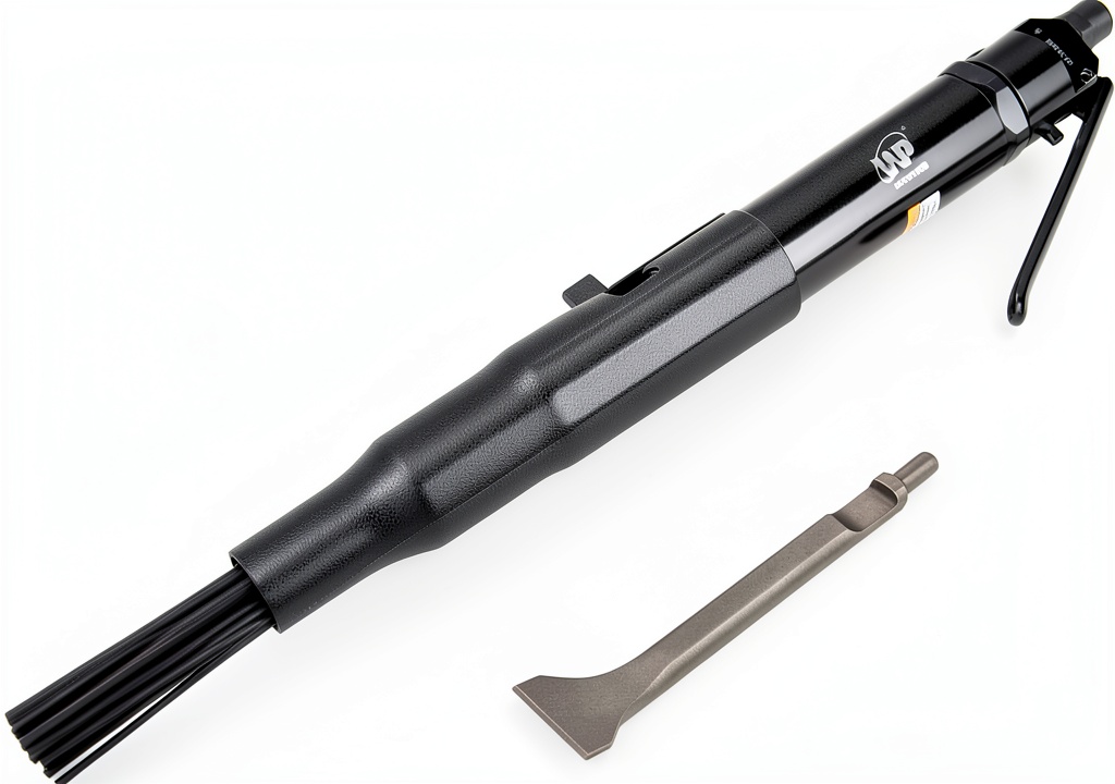 Air Needle Scaler being used on a car chassis