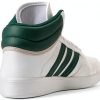 adidas Kids Basketball Shoes Mid Top White Green-4