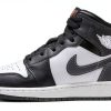 Nike Boys Basketball Shoes Authentic Black/Iron Grey-white-0