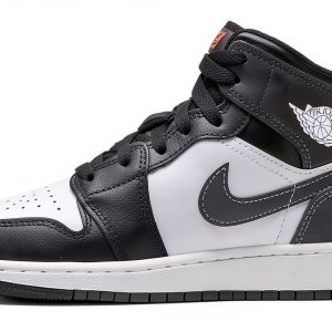Nike Boys Basketball Shoes Authentic Black/Iron Grey-white-0
