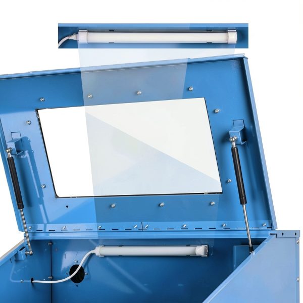 Parts-Diyer 90 Gallon Sandblasting Cabinet Blue Steel-3