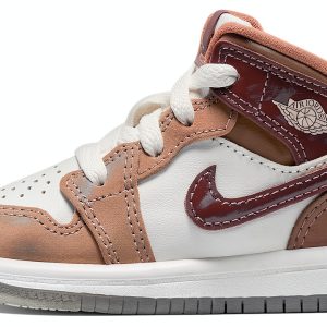 Air Jordan 1 Mid Toddler Basketball Shoes Grey-0