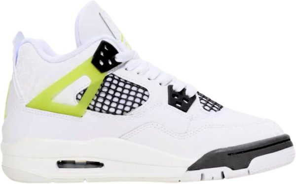 Nike Air Jordan 4 White Light Graphite Kids Basketball Shoes-1