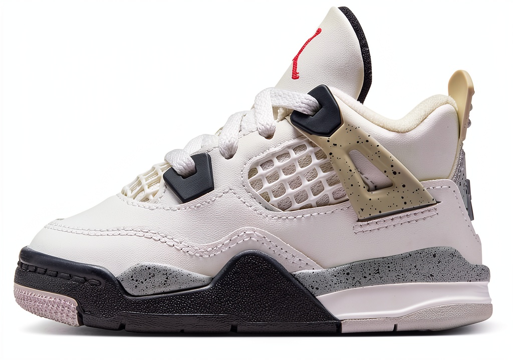 Child wearing Summit Kids Basketball Shoes White Red 11.5 on a gym floor