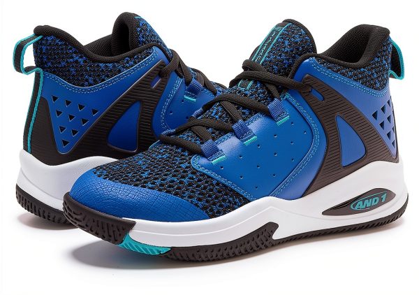 AND1 Takeoff Kids Basketball Shoes Navy Blue-5