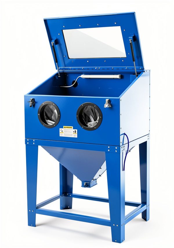Parts-Diyer 90 Gallon Sandblasting Cabinet Blue Steel-7
