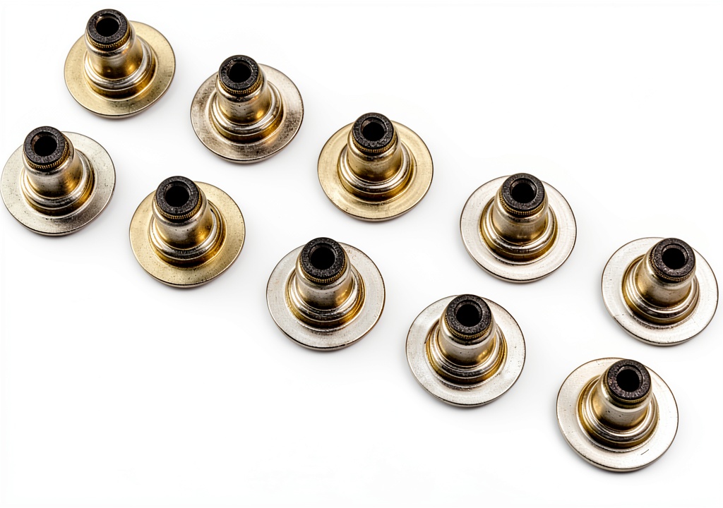 Installing GM Genuine Parts Valve Stem Gasket Set OEM 19207664 Machined Metal on a wooden bench
