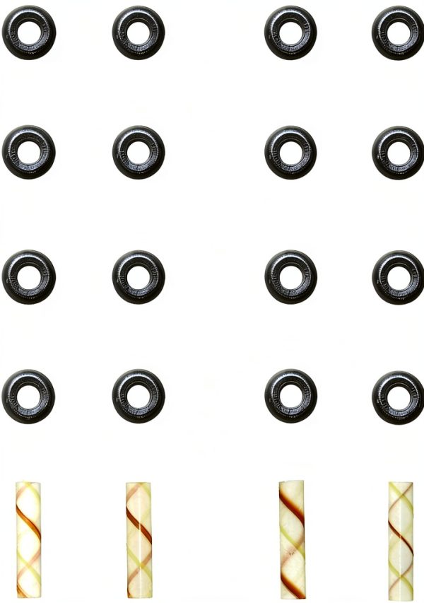 Fel-Pro Valve Stem Seal Set Black Deflector Round 72814 Fit-4
