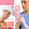 Pink UV Nail Lamp Gloves KUTUBORYU Fingerless Gel Protection Liners-3