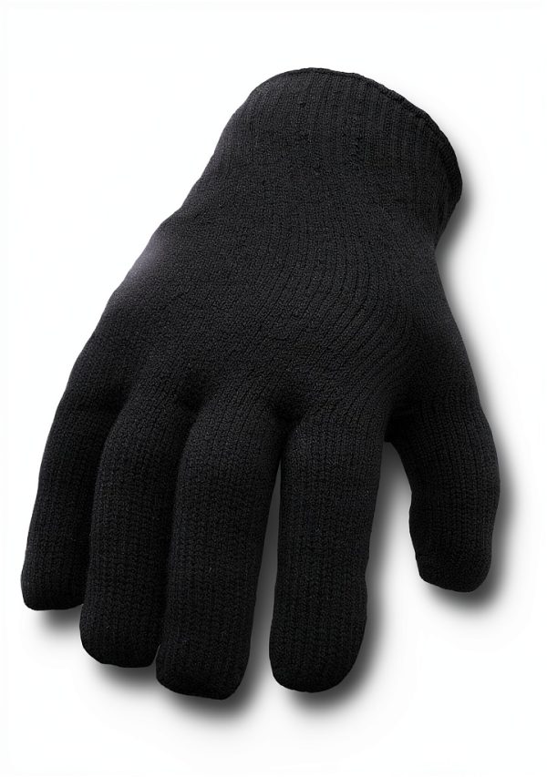 RefrigiWear Loop Terry Knit Glove Liners Black Large/Small-2
