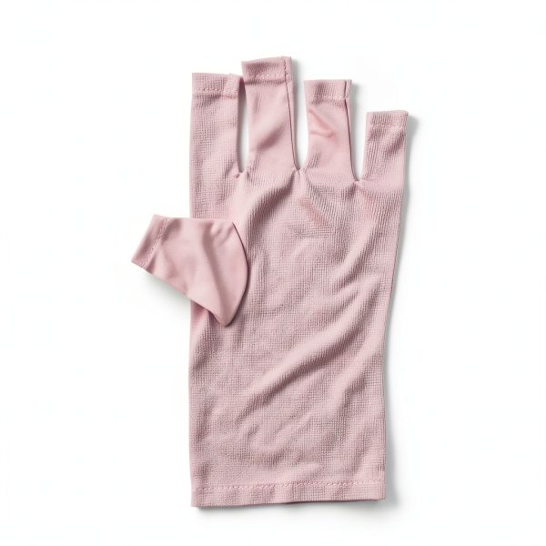 Pink UV Nail Lamp Gloves KUTUBORYU Fingerless Gel Protection Liners-1