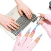 Pink UV Nail Lamp Gloves KUTUBORYU Fingerless Gel Protection Liners-4
