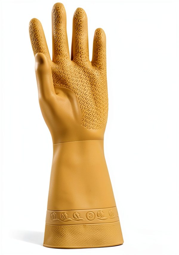 EcoGuard Reusable Safety Glove Liners Cuff Home Cleaning Gloves Yellow-1