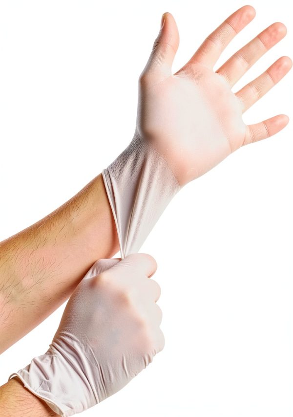 EcoGuard Disposable Nitrile Glove Liners High Elasticity White-0
