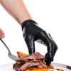 Ergonomic Disposable Nitrile Gloves 100pcs Black Lining for Kitchen-1