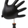 Ergonomic Disposable Nitrile Gloves 100pcs Black Lining for Kitchen-2