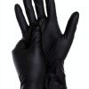 Ergonomic Disposable Nitrile Gloves 100pcs Black Lining for Kitchen-0