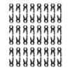 Amazon Basics Glove Clips - Black 24-Pack with Snag-Free Breakaway-0
