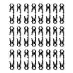 Amazon Basics Glove Clips - Black 24-Pack with Snag-Free Breakaway-0