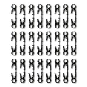Amazon Basics Glove Clips - Black 24-Pack with Snag-Free Breakaway-0