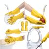 EcoGuard Reusable Safety Glove Liners Cuff Home Cleaning Gloves Yellow-5